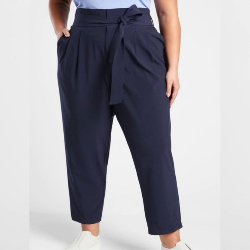 Athleta Skyline II Tie-Waist Pant in Navy